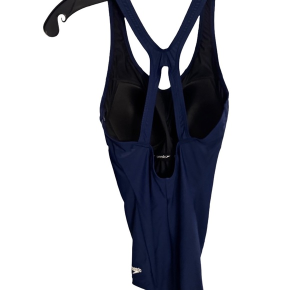Speedo PowerFLEX One-piece Swimsuit size 10 Navy NWT MSRP $68 - Picture 3 of 14